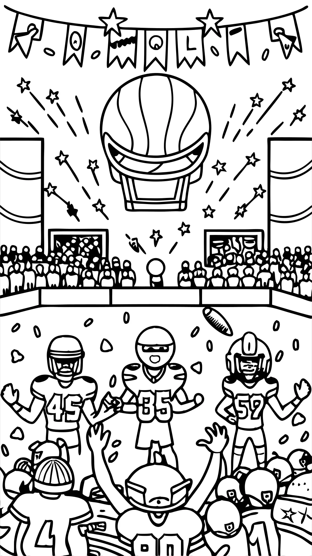 coloriage du Super Bowl